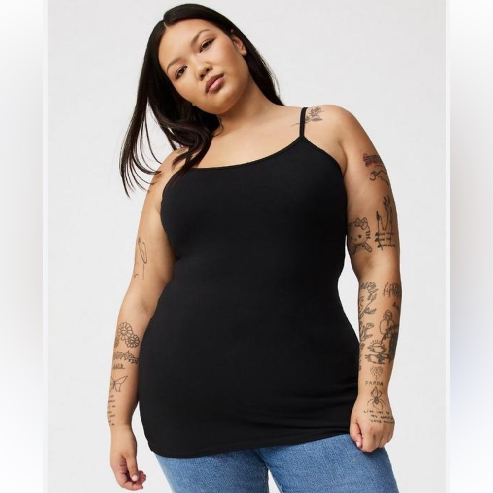 Torrid Foxy Black Adjustable Strap Tunic Cami- 🩷Size 2-2X🩷